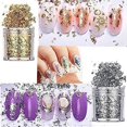 thumbnail image 3 of Juego de 3 botellas de pegatinas 3D para decoración de uñas, imitación de oro, plata, cobre, metal, color, papel de aluminio, fragmentos, bricolaje, decoración, maquillaje, pintura, hecho a mano., 3 of 5