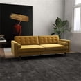 thumbnail image 3 of Harriet Mid Century Modern Furniture Style Gold Velvet Living Room Couch, 3 of 7