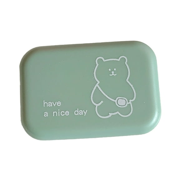 Portable Contact Lens Box with Mirror Contacts Leak-proof Eyes Lenses Case Plastic Beauty Eyewear Presents Container Accessories Travel Green
