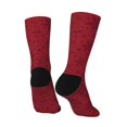 thumbnail image 3 of Goofa Christmas Red Snowflakes Printed Men's Crew Socks, Soft Durable Breathable Moisture-Wicking with Odor Control Cotton socks, 3 of 9