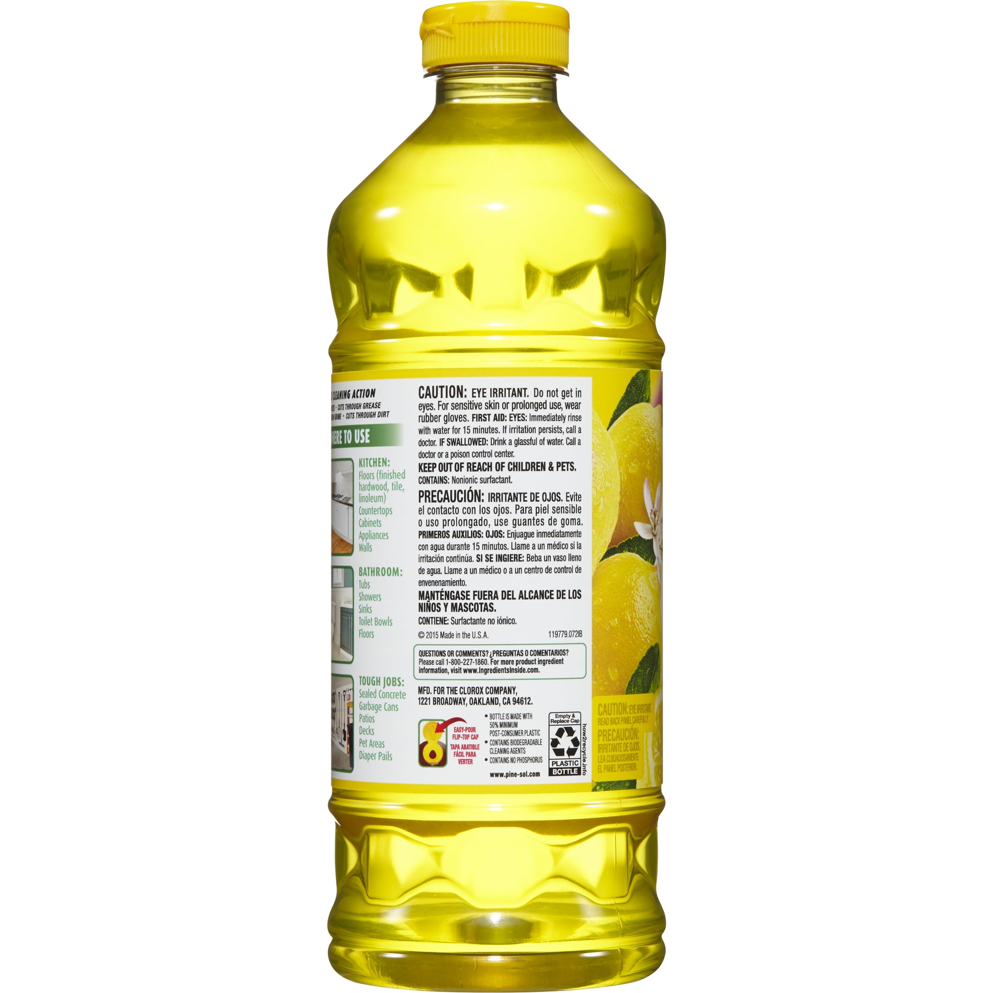 Pine Sol Multi Surface Cleaner Lemon Fresh 48 Oz Bottle Com
