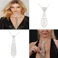 thumbnail image 2 of CUITING Crystal Rhinestone Neck Tie Long Narrow Necktie Necklace Party Costume Accessory, 2 of 17