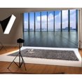 thumbnail image 2 of ABPHOTO Polyester 7x5t Sea View Room Backdrop French Window Skyscraper Backdrops for Photography River New York Cityscape Blue Sky Shabby Wood Floor Interior Photo Background Bride Lover Studio Props, 2 of 4