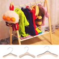 thumbnail image 2 of 10 Pieces Wooden Pet Apparel Hangers Wooden Portable Clothes Hanger Durable Gift Ultra Thin Space Saving Hook Design L, 2 of 4