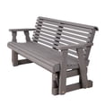 thumbnail image 3 of Amish Casual Heavy Duty 800 Lb Roll Back Pressure Treated Porch Glider with Cupholders, 4-Foot, Oak Stain, 3 of 9