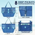 thumbnail image 2 of Mesh Beach Bag, Large Beach Tote with Zipper Pocket for Family Pool Bag for Toys & Vacation Essentials, 2 of 8