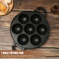 thumbnail image 1 of Dianhelloya 7 Hole Cooking Cake Pan Smooth Omelette Pan Non-Stick Frying Pan for Octopus Balls Breakfast Omelette Maker, 1 of 8