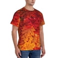 thumbnail image 2 of Bixox Men's Autumn Leaf Printed Short Sleeve Skinny Athletic T-Shirt, 2 of 6
