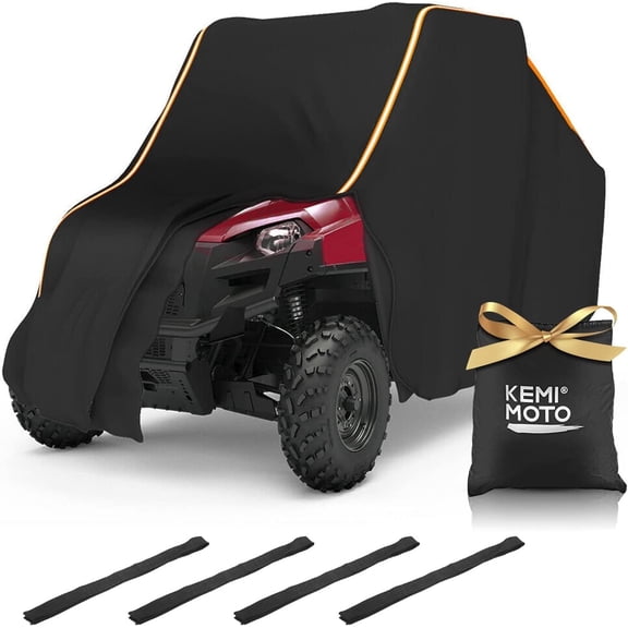 KEMIMOTO UTV Cover, All-Weather Protection Ranger Cover Heavy Duty Oxford Cloth Compatible with Polaris Ranger Kawasaki Mule Honda Pioneer Yamaha Wolverine CFMOTO UFORCE 2-3 Seaters Large