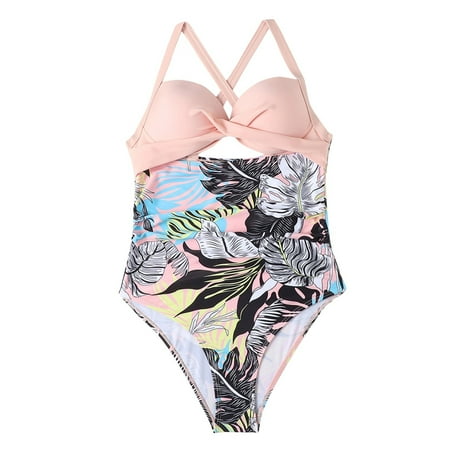 B91xZ Swimsuits for Women Plus Women OnePiece Push High Up Suit Swimsuit Bathing Wrap Waist Monokin Swimwear Swimwears Tankinis Set Shorts Set Pink XL