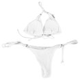 thumbnail image 1 of Conjunto De Traje De Baño Bikini Con Lazo Cruzado Lateral Color Puro Mujer 2, 1 of 7