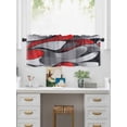 thumbnail image 5 of Valances for Windows Black Red Abstract Rod Pocket Cafe Window Treatments Valance Curtains for Kitchen Bathroom Laundry Basement Windows 56"x16", 5 of 9