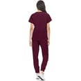 thumbnail image 2 of Hey Collection Womens Stretch Colorful V-Neck Jogger Scrubs Set, Medical Nursing Tops with Four Pocket Scrubs Jogger Pants, 2 of 4