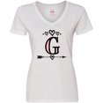 thumbnail image 3 of Inktastic Letter G Monogram Tribal Arrow Women's V-Neck T-Shirt, 3 of 5