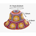 thumbnail image 7 of LinYooLi Womens Straw Sun Hat Floral Woven Bucket Hat Y2k Aesthetic Accessories Foldable Floppy Boho Beach Cap Cute Preppy Stuff, 7 of 7