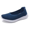 thumbnail image 3 of Mujeres tejidos zapatos para caminar resbalando zapatillas livianas zapatos planos de zapatillas de zapatillas para caminar para al aire libre, 3 of 6