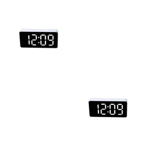 Bearachild Reloj despertador digital LED Indicador de temperatura Reloj con atenuador de escritorio Type1 NO1