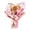 B, variant on Handmade Crochet Sunflower & Rose Bouquet - 35cm/13.78in Knitted Flower Arrangement, Home Decor Gift, Tulip Mix (Pink & Yellow)