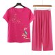 thumbnail image 2 of Pantalones de Mujer Traje de Verano Impreso de Manga Corta Cuello Redondo Top & Shorts Set, Delgado Y Casual de las Mujeres Pantalones Casuales, 2 of 3