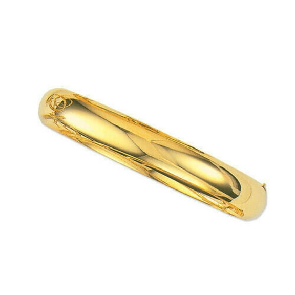 14K Gold 8mm Polished Bangle