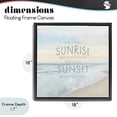 thumbnail image 4 of Stupell Industries Shabby Chic Sunrise & Sunset Statement Black Floating Frame Canvas Art, 18 x 18, by Natalie Carpentieri, 4 of 8