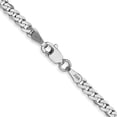 thumbnail image 3 of Auriga 14K White Gold 2.9mm Flat Beveled Curb Bracelet 7 inch for Women(L- 7inch, W- 2.9mm), 3 of 6