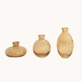 thumbnail image 2 of Balsa Circle 3 Gold Small Glass Flower Vases Metallic Gold Trim Table Centerpieces Party Events Decorations, 2 of 8