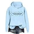 thumbnail image 4 of UJNDER Unisex Hooded Sweatshirt When It Is Dark Enough Stars Print Pullover Long Sleeve Funny Light Blue M, 4 of 4