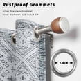thumbnail image 2 of Outdoor Curtains for Patio Waterproof, Grey Flowers Outdoor Privacy Panels Grommet, Spring Floral Farmhouse Retro Art Blackout Outside Curtains for Porch/Cabana/Pergola/Gazebo 54"x95", 2 Panels, 2 of 8