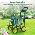 thumbnail image 2 of Gymax Garden Hose Reel Cart 300 FT of 5/8'' Large Capacity Heavy-Duty Metal Hose Cart Green, 2 of 10