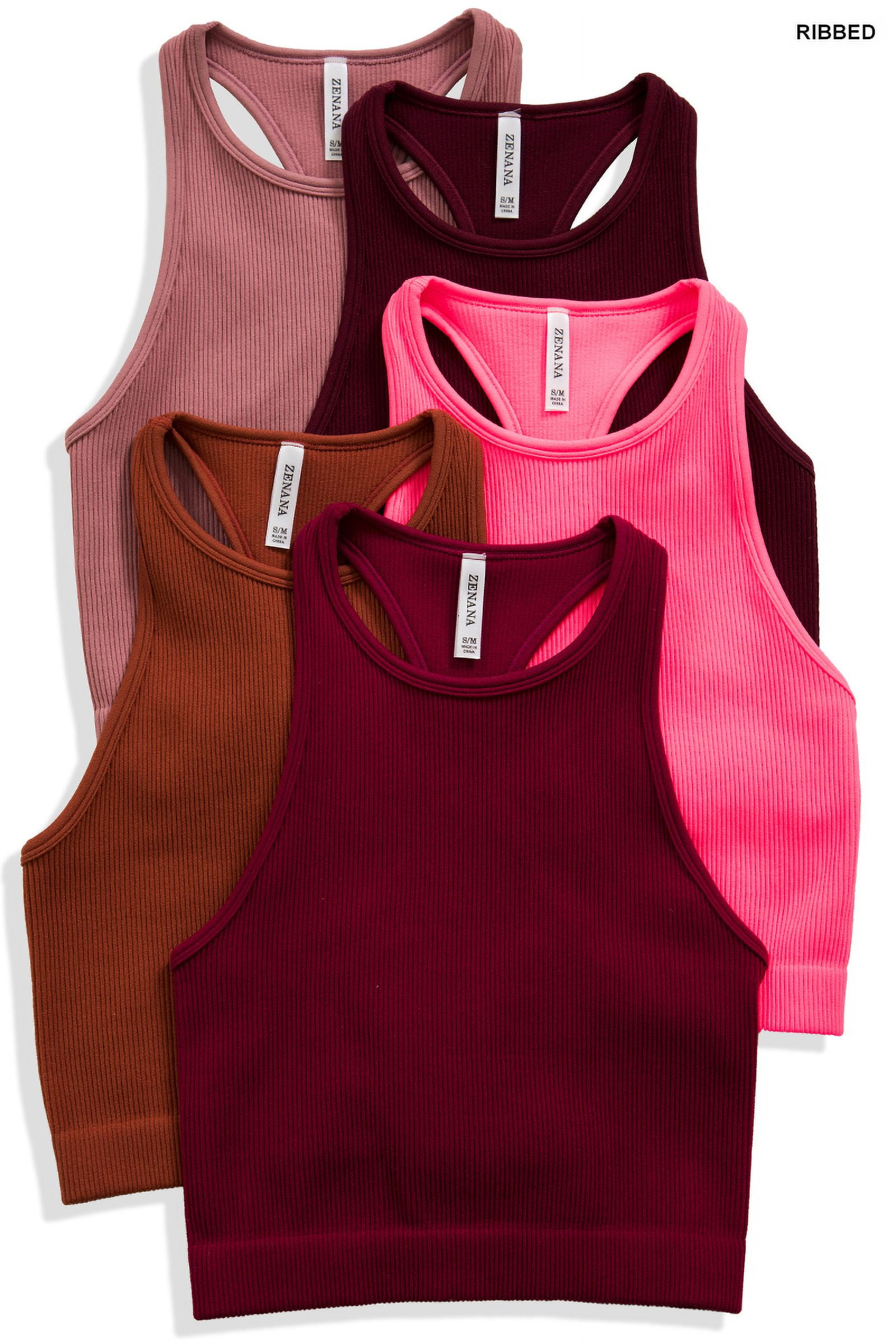 Zenana Plus Size Robbed Seamless High Neck Cropped Nylon