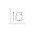 thumbnail image 2 of Sterling Silver Kissing Dolphins Hoop Earrings - 3.2 Grams - Measures 25x21mm Wide, 2 of 2