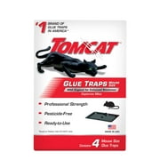Tomcat Glue Traps Mouse Size with Eugenol for Enhanced Stickiness, 4 Pack