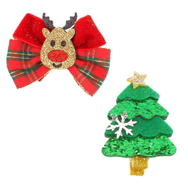 Horquilla navideña Hermoso y lindo accesorio para el cabello con cuernos de reno Horquilla para orejas de cuerno Horquilla con lentejuelas