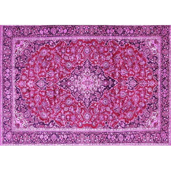 Ahgly Company Indoor Rectangle Medallion Pink Traditional Area Rugs, 2' x 5'