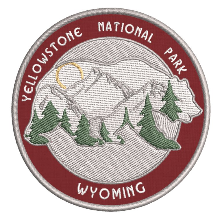 Wander Often! Yellowstone National Park, Wyoming 3.5 Inch Iron Or Sew On  Embroidered Fabric Badge Patch Seek Adventure, National Park Iconic Series