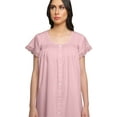 thumbnail image 4 of Moomaya Nightwear For Women Solid Cotton Nightdress Knee Length Sleepwear, 4 of 6