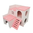 thumbnail image 2 of Walbest Walbest Wooden Hamster House,3 Color Compound Dual-Layer Villa Design with Exercise Bridge Funny Living Hut Nest Toy for Small Animals Like Dwarf Hamster and Mouse, 2 of 7