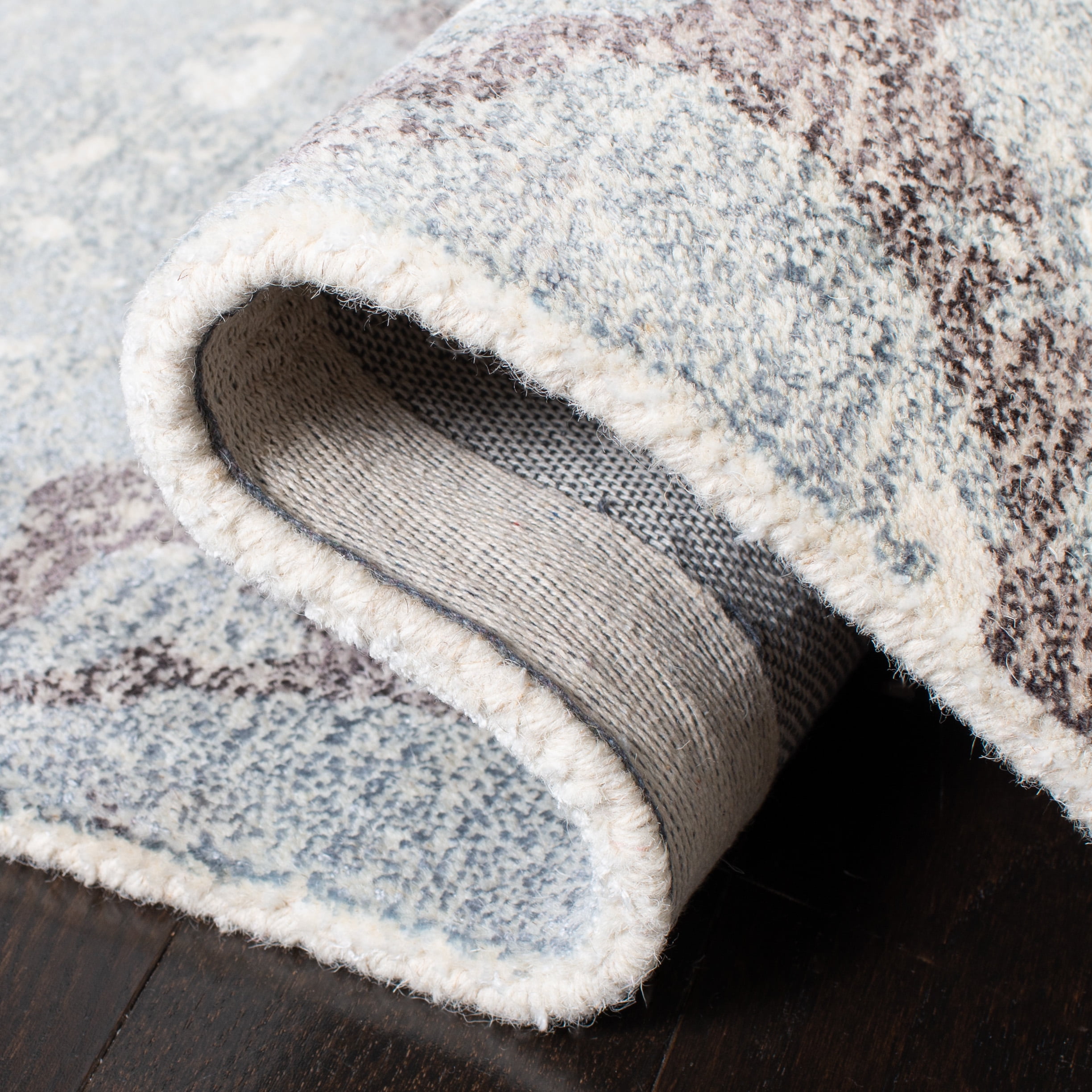 SAFAVIEH Restoration Vintage Conway Abstract Distressed Runner Rug, Grey/Ivory, 2'3" x 8'