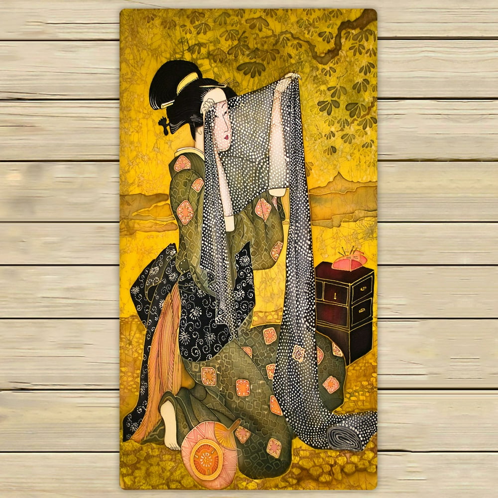 PHFZK Asian Towel, Japanese Woman Hand Towel Bath Bathroom Shower Towels Beach Towel 30x56