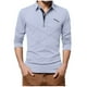 thumbnail image 2 of pstuiky camisas de manga larga para hombre, Camisa informal holgada de manga larga con solapa y botones a rayas para hombre camisetas de hombre xxxxl, 2 of 6