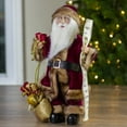 thumbnail image 2 of Northlight 18" Burgundy and Brown Santa Claus with Naughty or Nice List Christmas Figure, 2 of 5