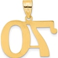 thumbnail image 3 of 14K Yellow Gold Polished Number 70 Pendant - Jbsp, 3 of 5