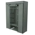 thumbnail image 4 of Zimtown Portable Closet Wardrobe with 5 Layers, 12 Grids, 1 Hanging Rod, Grey Cloth Cover, 4 of 8