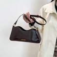 thumbnail image 4 of Women Bag PU Leather Underarm Bag Trendy Handbag Trendy Armpit Bag Shopping Dating Bag Solid Color Shoulder Bag brown, 4 of 4