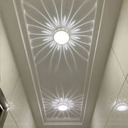 ADISUN Small Modern Flush Mount Led Ceiling Light Dimmable Ceiling Lights Fixtures for Kitchen Bedroom Flower Hollow(3000-5000K), White