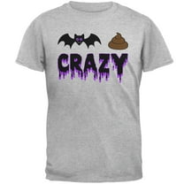 Old Glory Mens Halloween Bat Poop Crazy Short Sleeve T Shirt