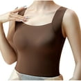 thumbnail image 5 of gakvbuo Thermal Underwear Tops for Women Underwear Vest Sleeveless Undershirt for Women Cotton Camisole Warm Base Layer Seamless Thickened Underwear Bottoming Pullover Top, 5 of 9