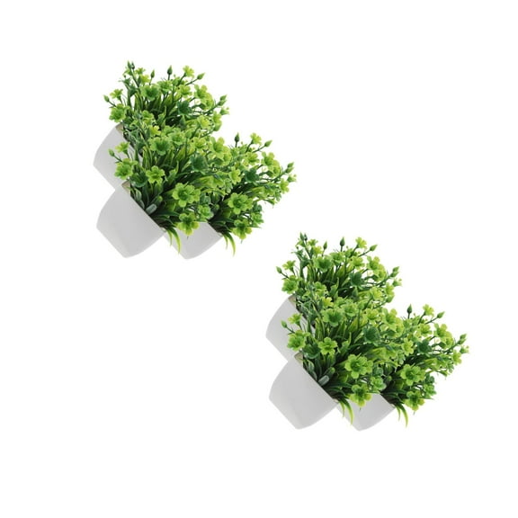 6 pcs Fake Plants for Shelf Artificial Green Plants Home Decor Realistic Potted Plants Aesthetic Greenery for Bookcase Coffee Table and Bedroom Dresser
