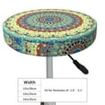 thumbnail image 4 of Daiia Round Mandala1 Stool Covers Round,Round Bar Stool Covers Waterproof Bar Chair Covers Washable Stool Cushion Slipcover for 12-14 Inch Chair-12 inch, 4 of 7